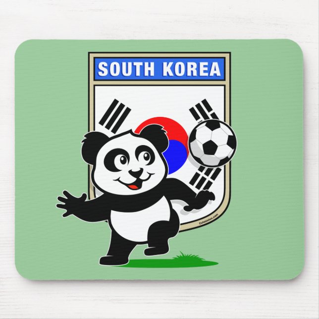 Alfombrilla De Ratón Panda de fútbol de Corea del Sur (Frente)