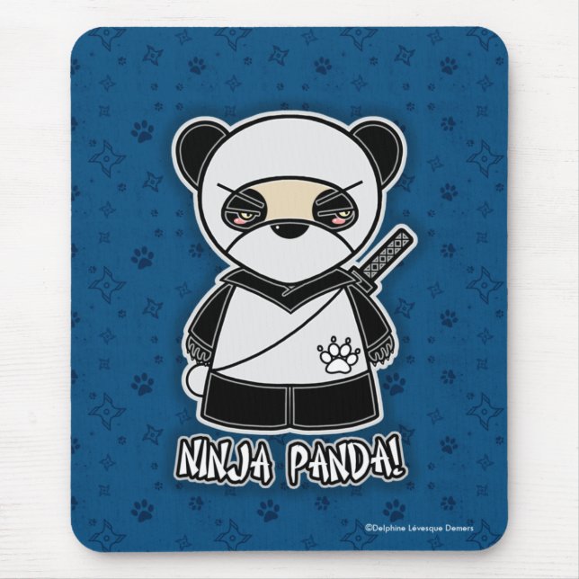 Alfombrilla De Ratón ¡Panda de Ninja! Mousepad (Frente)