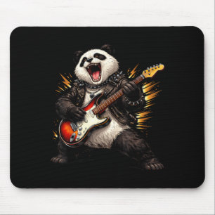 Alfombrilla De Ratón Panda Divertido Tocando Guitarra Rock and Roll par
