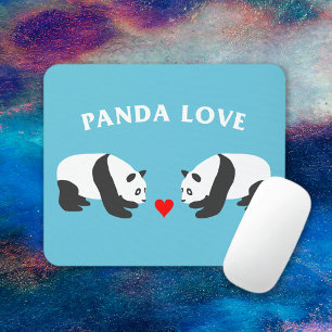 Alfombrilla De Ratón Panda Love (Azul)