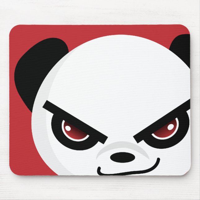 Alfombrilla De Ratón Panda malvada Mousepad (Frente)