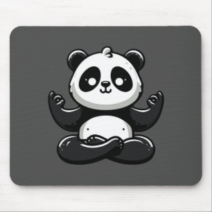 Alfombrilla De Ratón Panda meditante Zen - Pose de meditación animal
