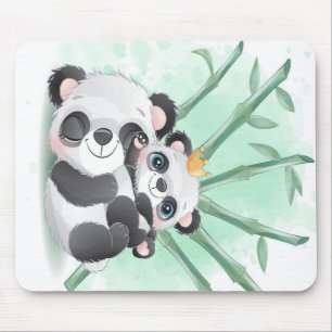 Alfombrilla De Ratón Panda Mom y Baby Regalo Para Niños