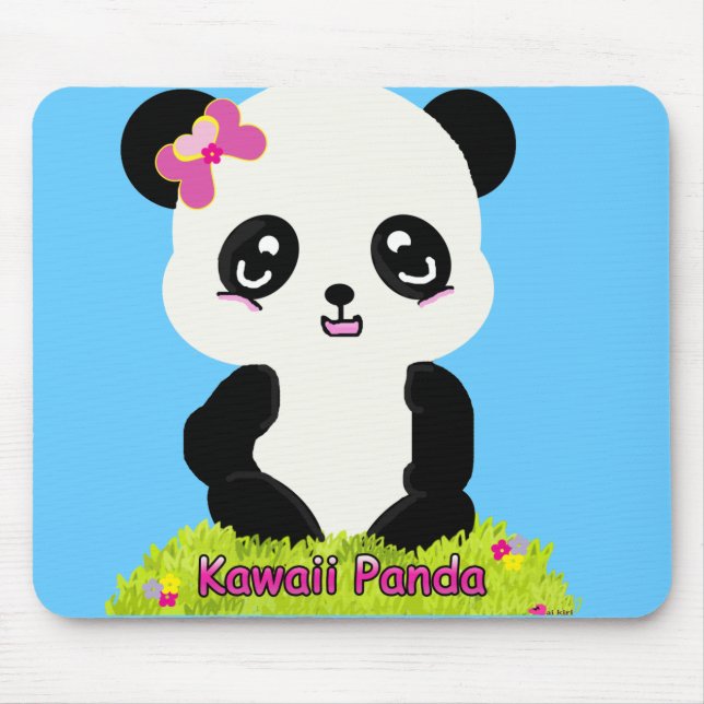 Alfombrilla De Ratón Panda Mousepad de Kawaii (Frente)