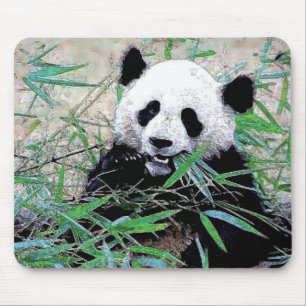 Alfombrilla De Ratón Panda que come las hojas