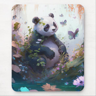 Alfombrilla De Ratón Panda Retrato Animal Pintura de Vida Silvestre al