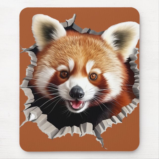 Alfombrilla De Ratón Panda Rojo (Frente)