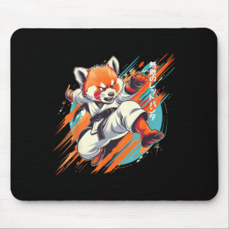 Alfombrilla De Ratón Panda Rojo Anime Artes Marciales Cinturón Negro Ta