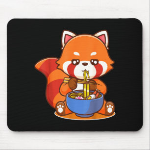 Alfombrilla De Ratón Panda Rojo Comiendo Sopa Japonesa Ramen Zoo Animal