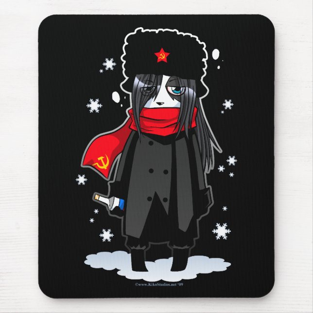 Alfombrilla De Ratón Panda soviética borracha Mousepad (Frente)