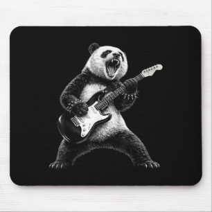 Alfombrilla De Ratón Panda tocando guitarra estrella de rock rock and r