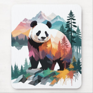 Alfombrilla De Ratón Panda Vector Art Animal Majestic Nature Wildife