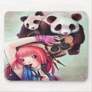 Alfombrilla De Ratón Pandas Mousepad de Ninja del melocotón