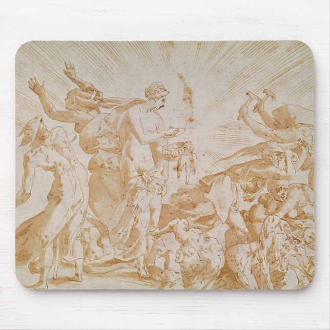 Alfombrilla De Ratón Pandora que abre la caja (Frente)