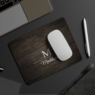 Alfombrilla De Ratón Panel de madera oscura personalizado