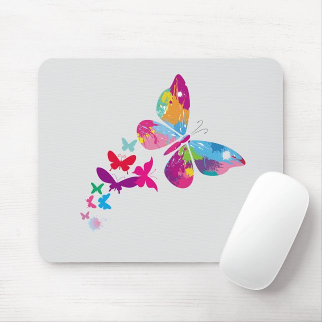 Alfombrilla De Ratón panel de ratón de mariposa (Con ratón)