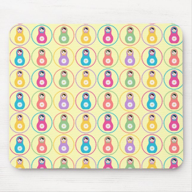 Alfombrilla De Ratón Panel de ratón de patrón de margarita (Frente)