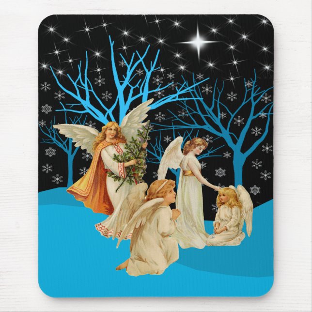 Alfombrilla De Ratón Panel de ratón de Winter Angels (Frente)