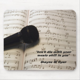 Alfombrilla De Ratón Panel de ratón para música y micrófono
