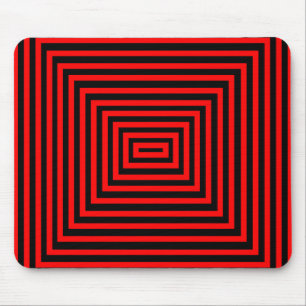 Alfombrilla De Ratón Panel de ratón rojo y negro
