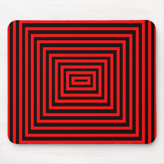 Alfombrilla De Ratón Panel de ratón rojo y negro (Frente)