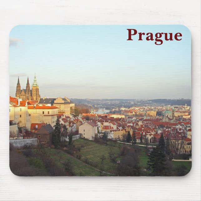 Alfombrilla De Ratón Panorama de Praga (Frente)
