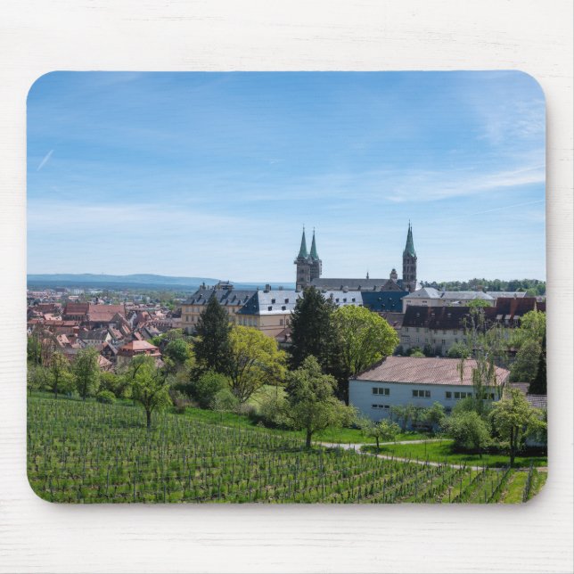 Alfombrilla De Ratón Panorama del casco antiguo de Bamberg, Alemania (Frente)