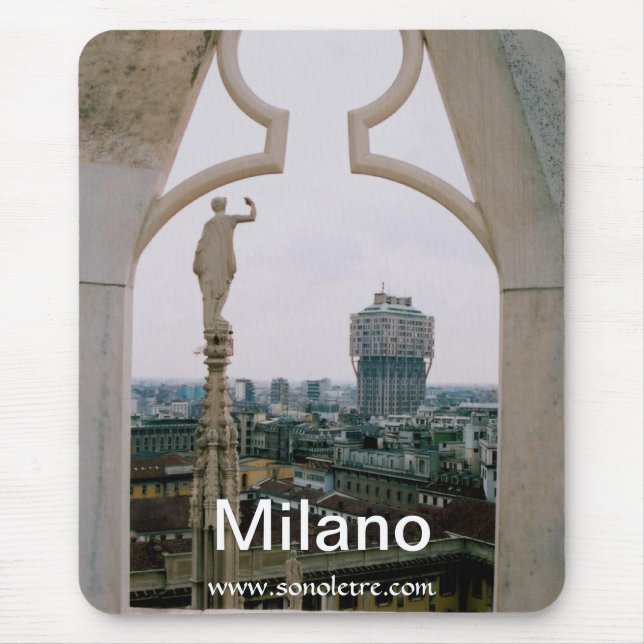 Alfombrilla De Ratón Panorama Mousepad del horizonte de Milano (Frente)