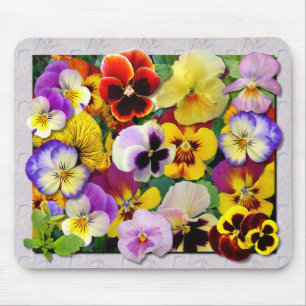 Alfombrilla De Ratón Pansy Patchwork ~ Mousepad