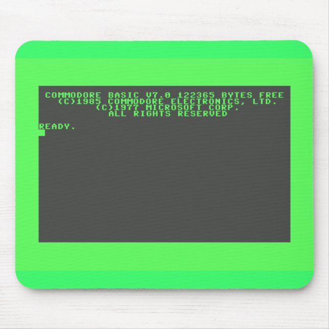 Alfombrilla De Ratón Pantalla de lanzamiento del comodoro 128 (Frente)