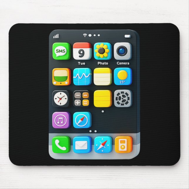 Alfombrilla De Ratón Pantalla de teléfono celular Smartphone Aplicación (Frente)