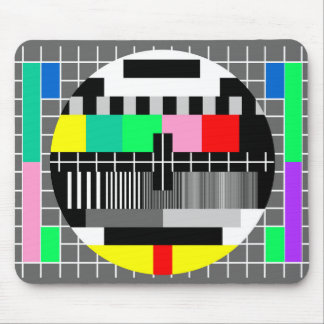 Alfombrilla De Ratón Pantalla retra de la prueba del color TV