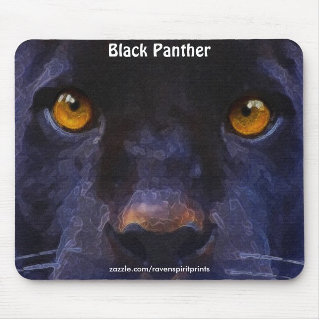 Alfombrilla De Ratón Pantera negra (Jaguar negro) Mousepad de arte faci (Frente)