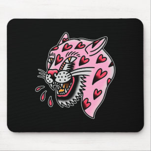 Alfombrilla De Ratón Panther Rosa X Corazón Amor Tradicional Flash Prem