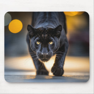 Alfombrilla De Ratón Panther Wildlife Animal On Street
