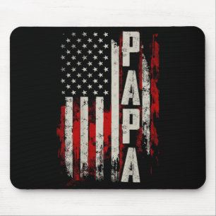 Alfombrilla De Ratón PAPA Abuelo Patriótico Bandera Americana Día del P