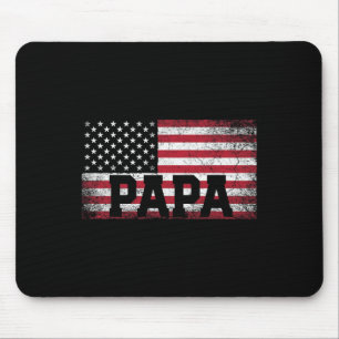 Alfombrilla De Ratón Papa American Flag Día del Padre 4 de Julio Regalo