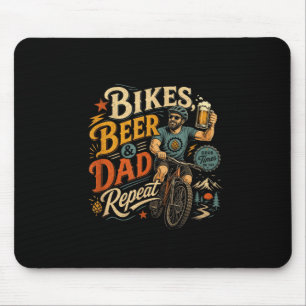 Alfombrilla De Ratón Papá ciclista de cerveza retro bicicleta vintage f