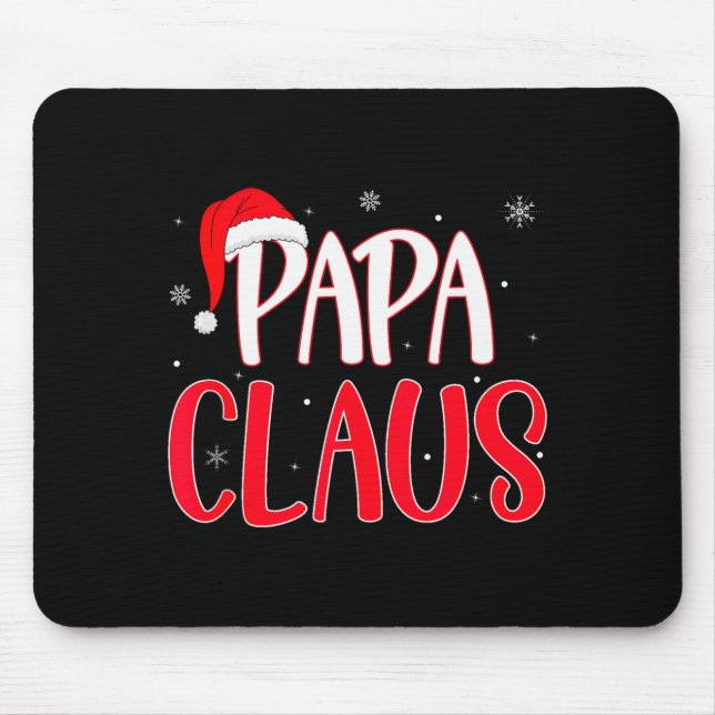 Alfombrilla De Ratón Papa Claus Christmas Family Matching Pajamas Funny (Frente)