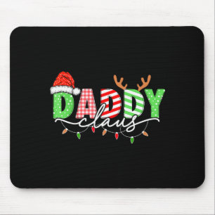 Alfombrilla De Ratón Papa Claus luces de Navidad pijama familia Ma