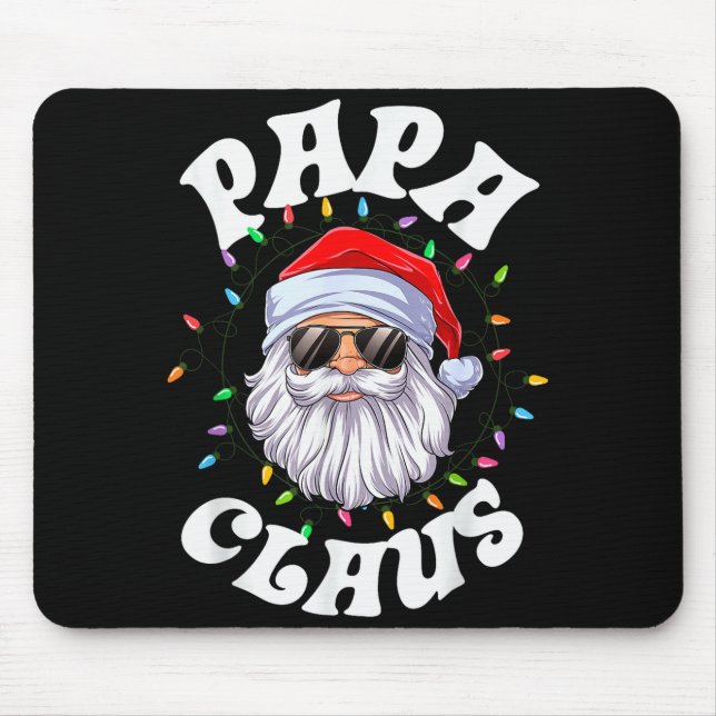 Alfombrilla De Ratón Papa Claus Santa Christmas Dad Family Matching Paj (Frente)