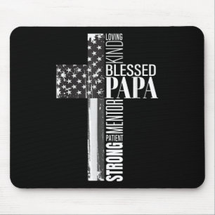 Alfombrilla De Ratón Papa cristiano bendito vintage bandera americana D