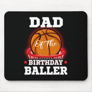 Alfombrilla De Ratón Papá cumpleaños de baloncesto Boy Family Baller b-