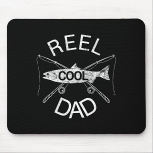 Alfombrilla De Ratón Papa de carrete Papá pescador Chiste de papá Cool 