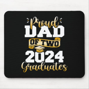 Alfombrilla De Ratón Papá De Dos Graduados De 2024 Cl Gracioso De 24 Ma