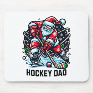 Alfombrilla De Ratón Papá de Hockey Navidad y Deportes y Días Festivos 