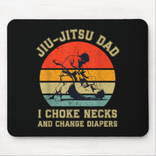 Alfombrilla De Ratón Papá de Jiu Jitsu Ahogo Cuellos Y Cambio Pañales