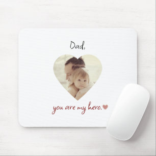 Alfombrilla De Ratón Papá, eres mi héroe Mousepad personalizado para pa