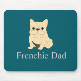 Alfombrilla De Ratón Papá Frenchie, bulldog francés crema.