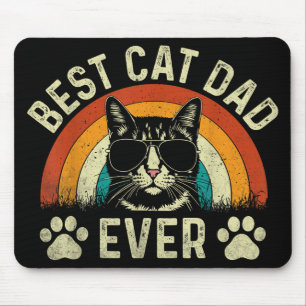 Alfombrilla De Ratón Papá Gato Hombre Mejor Papá Gato Cada Vez Famoso P
